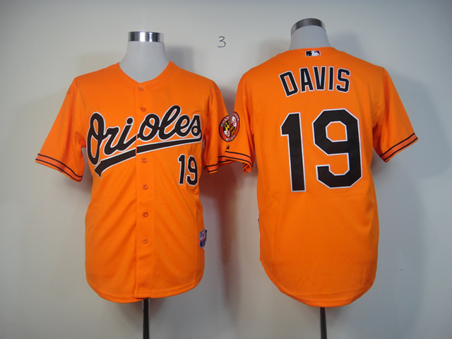 Men Baltimore Orioles #19 Davis Orange MLB Jerseys